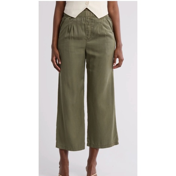 Sanctuary Lyla Wide Leg Crop Pants in Olive Green Plus Size 2X New - Picture 1 of 8